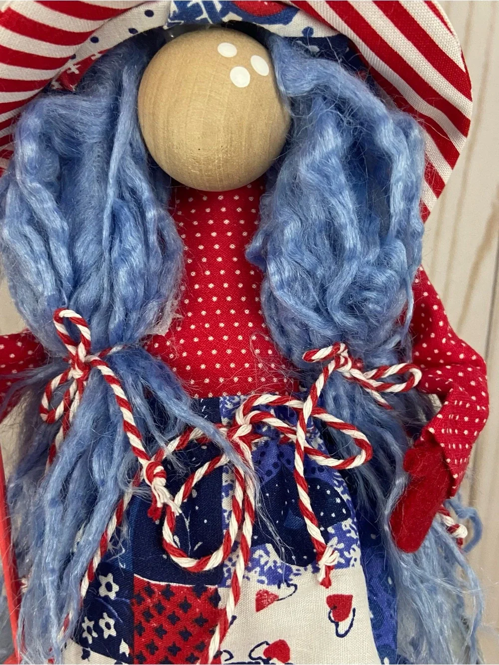 America 250 Patriotic Girl Gnome Handmade Americana Decor